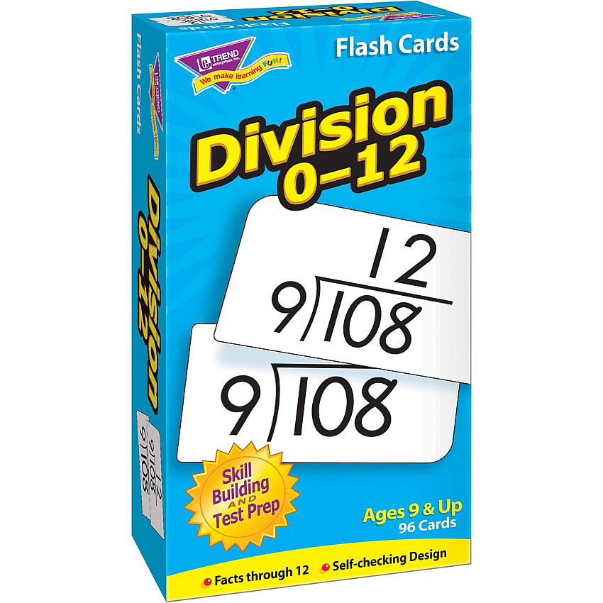 TREND Division 0-12 Flash Cards (TEPT53106)