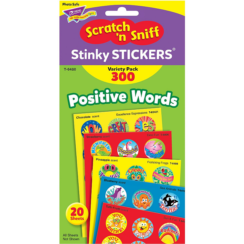TREND Positive Words Stinky Stickers Variety Pack (TEPT6480)
