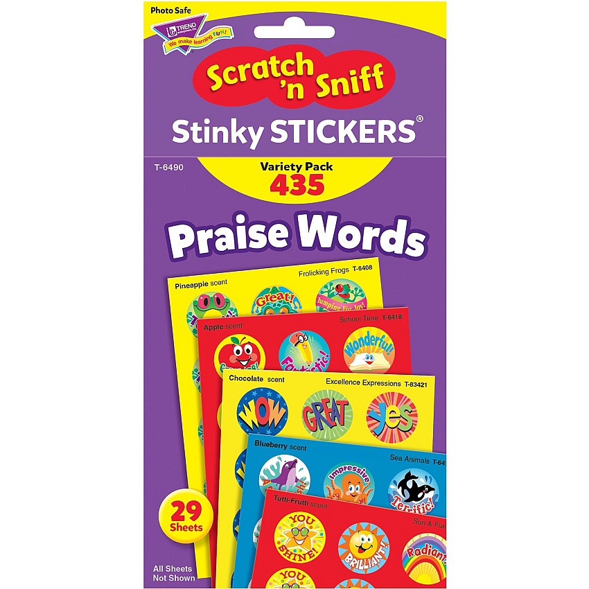TREND Praise Words Jumbo Stinky Stickers (TEPT6490)