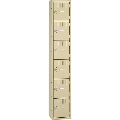 Tennsco 6-Tier No Legs Steel Box Lockers (TNNBS6121812ASD)