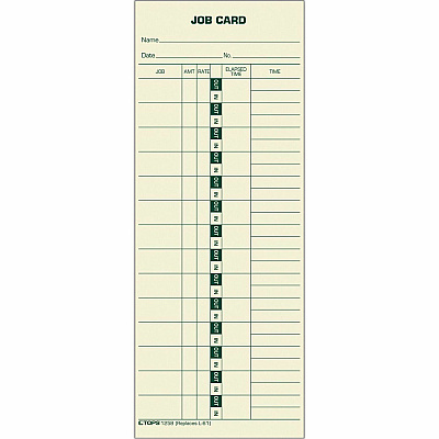 TOPS Job Costing Time Cards (TOP1258)