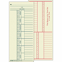 TOPS 2-Sided Weekly Time Cards (TOP1260)