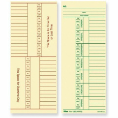 TOPS Named Days/Overtime Time Cards (12603)
