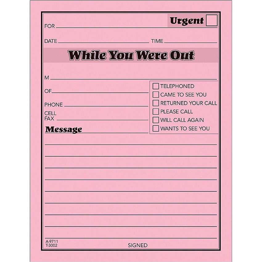 TOPS While You Were Out Message Pads (TOP3002P)