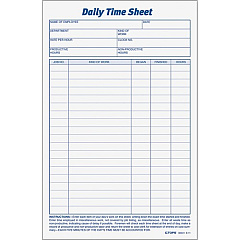TOPS Daily Time Sheet Form (TOP30041)