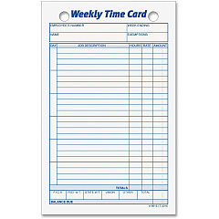 TOPS Weekly Handwritten Time Cards (TOP3016)
