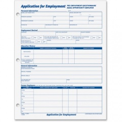 TOPS Employment Application Forms (32851)
