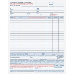 TOPS Bill-of-Lading Snap off 4-part Form Sets (3847)