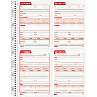 TOPS Service Call 2-part Spiral Message Slip Book (TOP4100)