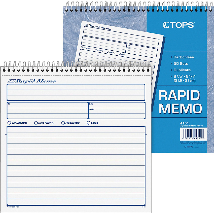 TOPS Rapid Memo Book (TOP4151)