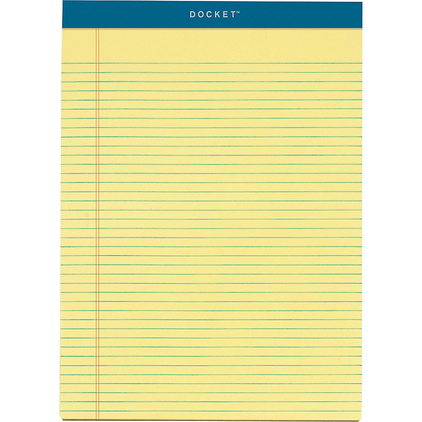 TOPS Letr-Trim Perforated Narrow Ruled Canary Legal Pads (TOP63376)
