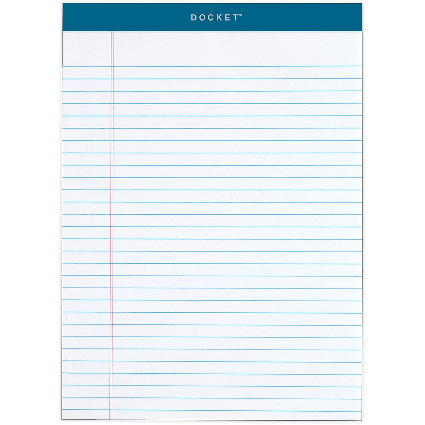 TOPS Docket Letr-Trim Legal Ruled White Legal Pads (TOP63410)