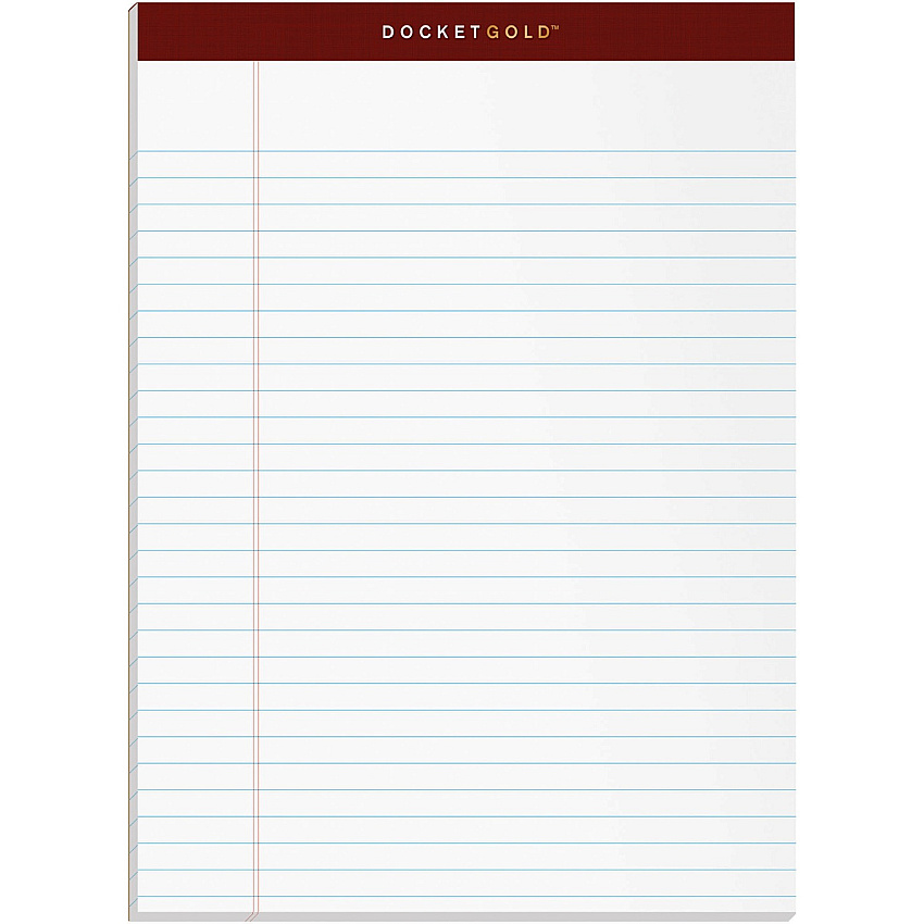 TOPS Docket Gold Legal Ruled White Legal Pads (TOP63960)