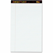 TOPS Docket Gold Legal Ruled White Legal Pads - Legal (TOP63990)