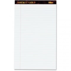 TOPS Docket Gold Legal Ruled White Legal Pads - Legal (63990)