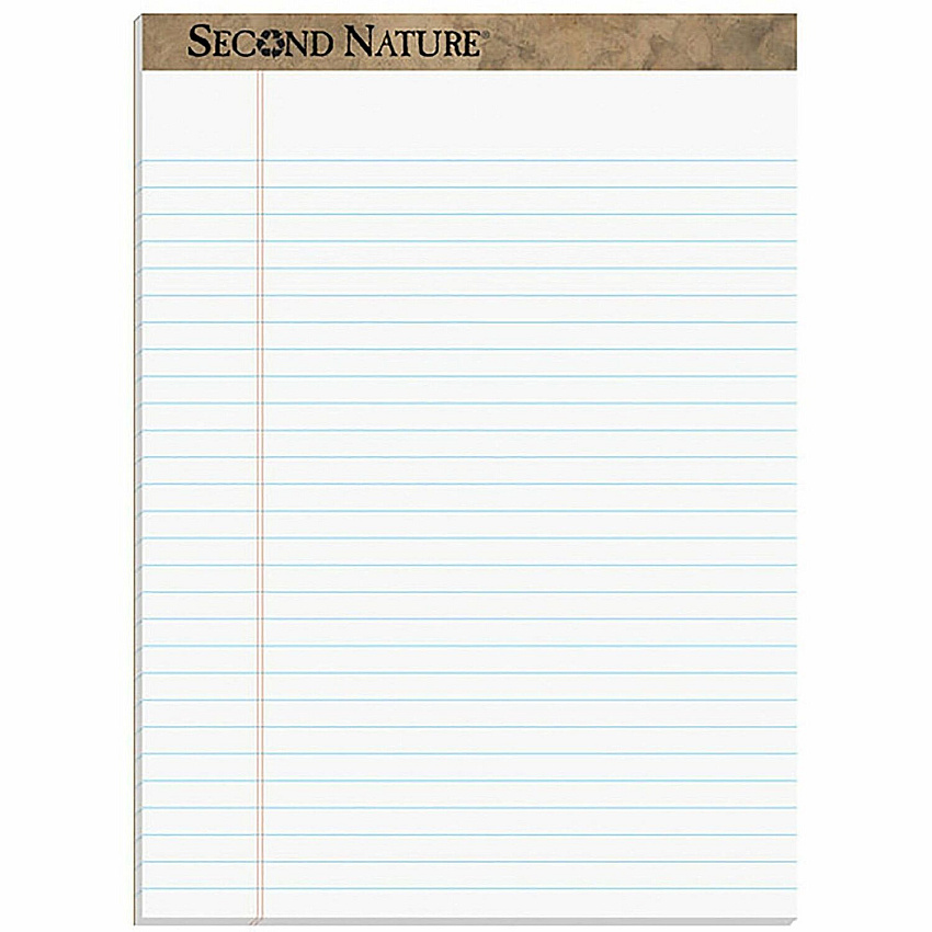 TOPS Second Nature Legal Rule Recycled Writing Pad (TOP74880)