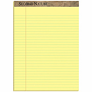 TOPS Second Nature Ruled Canary Writing Pads (TOP74890)