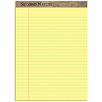 TOPS Second Nature Ruled Canary Writing Pads (TOP74890)