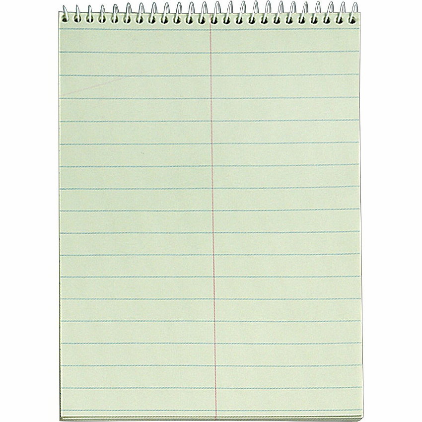 TOPS Gregg Steno Pads, Gregg Rule, 60 Green-Tint 6 x 9 Sheets (TOP8001)