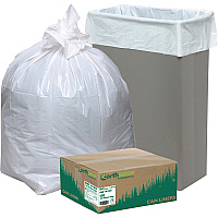 Earthsense Heavy-Duty Reclaim Recycled White Can Liners (WBIRNW1K150V)