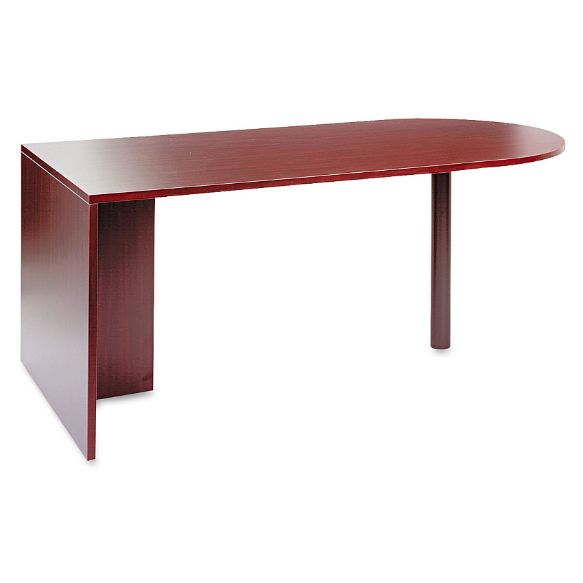 Alera Valencia Series D-Top Desk, 71" x 35.5" x 29.63", Mahogany (ALEVA277236MY)