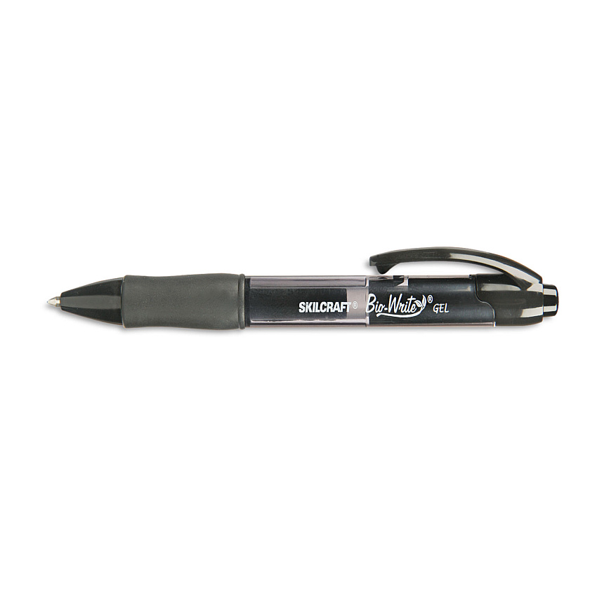 AbilityOne 7520015882363, SKILCRAFT Bio-Write Gel Pen, Retractable, Medium 0.7 mm, Black Ink, Translucent Black Barrel, Dozen