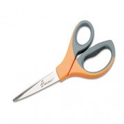 AbilityOne 5110012414373 SKILCRAFT Scissors, 8.25" Long, 3.63" Cut Length, Orange/Gray Straight Handle