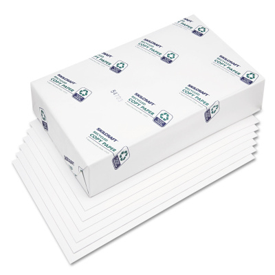 AbilityOne 7530010338891 SKILCRAFT Xerographic Paper, 92 Bright, 3-Hole Punch, 20 lb Bond Weight, 8.5 x 11, White, 500/Ream, 10 Reams/CT