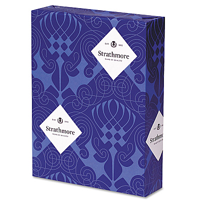 Strathmore Premium Business Stationery, 96 Bright, 24 lb Bond Weight, 8.5 x 11, 100% PC White, 500/Ream (STT190504)
