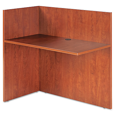 Alera Valencia Reversible Reception Return, 44.13w x 23.63d x 41.5h, Medium Cherry (ALEVA324424MC)