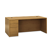 HON 10500 Series "L" Workstation Left Pedestal Desk with Full-Height Pedestal, 72" x 36" x 29.5", Harvest (HON105896LCC)