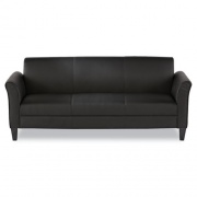 Alera Reception Lounge Furniture, 3-Cushion Sofa, 77w x 31.5d x 32h, Black (RL21LS10B)