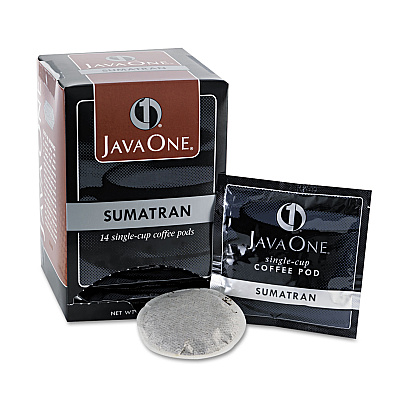 Java One Coffee Pods, Sumatra Mandheling, Single Cup, 14/Box (JAV60000)