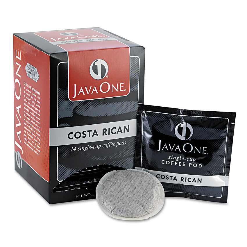 Java One Coffee Pods, Estate Costa Rican Blend, Single Cup, 14/Box (JAV30400)