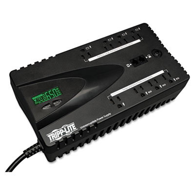 Tripp Lite ECO Series Energy-Saving Standby UPS, USB, LCD Display, 8 Outlets, 650 VA, 420 J (ECO650LCD)