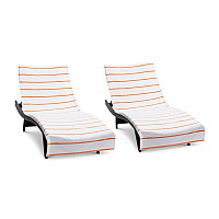 Las Rayas Chaise Cover 30x85 Orange, Case Of 12 (CC-HS3085OR-2PK-CS)