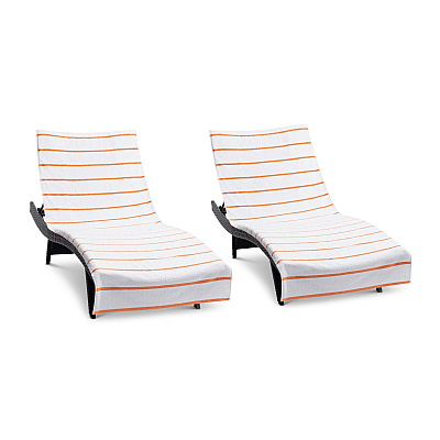 Las Rayas Chaise Cover 30x85 Orange, Case Of 12 (CC-HS3085OR-2PK-CS)