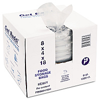 Inteplast Group Food Bags, 2 gal, 8" x 4" x 18", Clear, 1,000/Carton (IBSPB080418H)