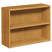 HON 10500 Series Laminate Bookcase, Two-Shelf, 36w x 13.13d x 29.63h, Harvest (HON105532CC)