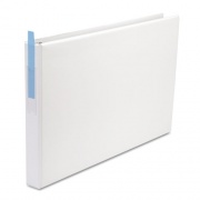 Universal Ledger-Size Round Ring Binder with Label Holder, 3 Rings, 1" Capacity, 11 x 17, White (35420)