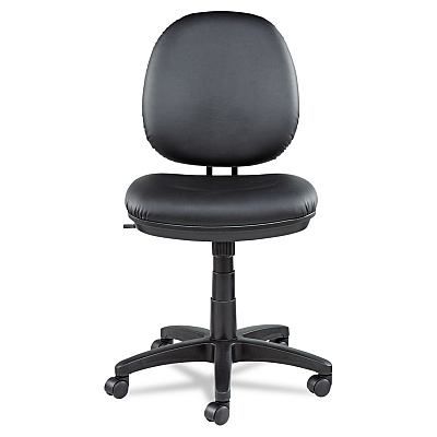 Alera Interval Series Swivel/Tilt Task Chair, Bonded Leather Seat/Back, Up to 275 lb, 18.11" to 23.22" Seat Height, Black (ALEIN4819)