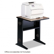 Safco Fax/Printer Stand with Reversible Top, Metal, 1 Shelf, 23.5" x 28" x 30", Medium Oak/Black (1934)