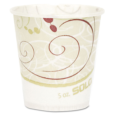 Solo Symphony Design Paper Water Cups, ProPlanet Seal, 5 oz, 100/Bag, 30 Bags/Carton (SCCR53SYMCT)