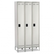 Safco Single-Tier, Three-Column Locker, 36w x 18d x 78h, Two-Tone Gray (5525GR)