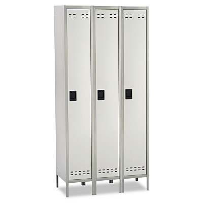 Safco Single-Tier, Three-Column Locker, 36w x 18d x 78h, Two-Tone Gray (SAF5525GR)
