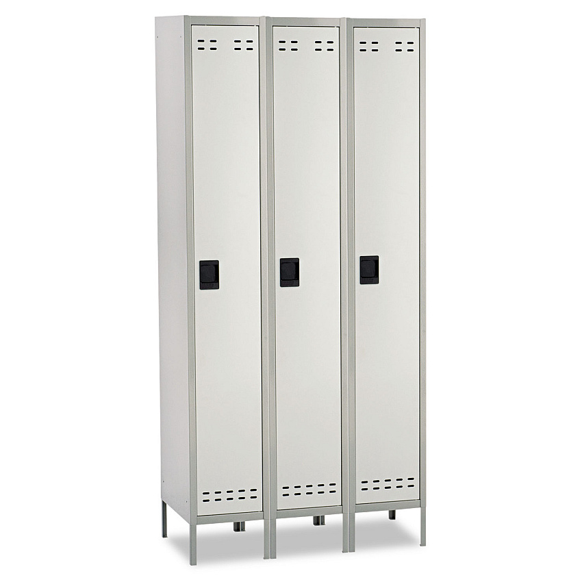 Safco Single-Tier, Three-Column Locker, 36w x 18d x 78h, Two-Tone Gray (SAF5525GR)