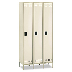 Safco Single-Tier, Three-Column Locker, 36w x 18d x 78h, Two-Tone Tan (SAF5525TN)