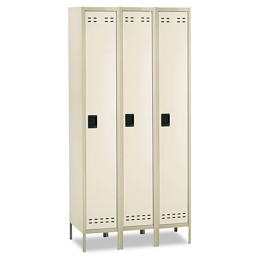 Safco Single-Tier, Three-Column Locker, 36w x 18d x 78h, Two-Tone Tan (SAF5525TN)