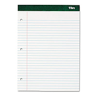 TOPS Double Docket Ruled Pads with Extra Sturdy Back, Wide/Legal Rule, 100 White 8.5 x 11.75 Sheets (TOP63379)