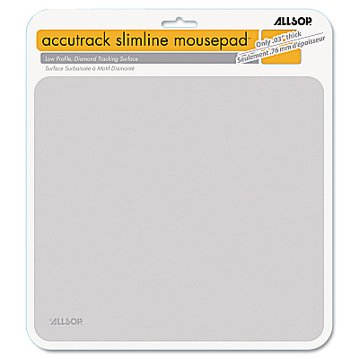 Allsop Accutrack Slimline Mouse Pad, 8.75 x 8, Silver (ASP30202)